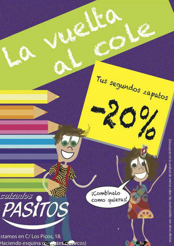 ¡Con la VUELTA AL COLE disfruta de un 20% de Dto. en tu segundo par de zapatos!